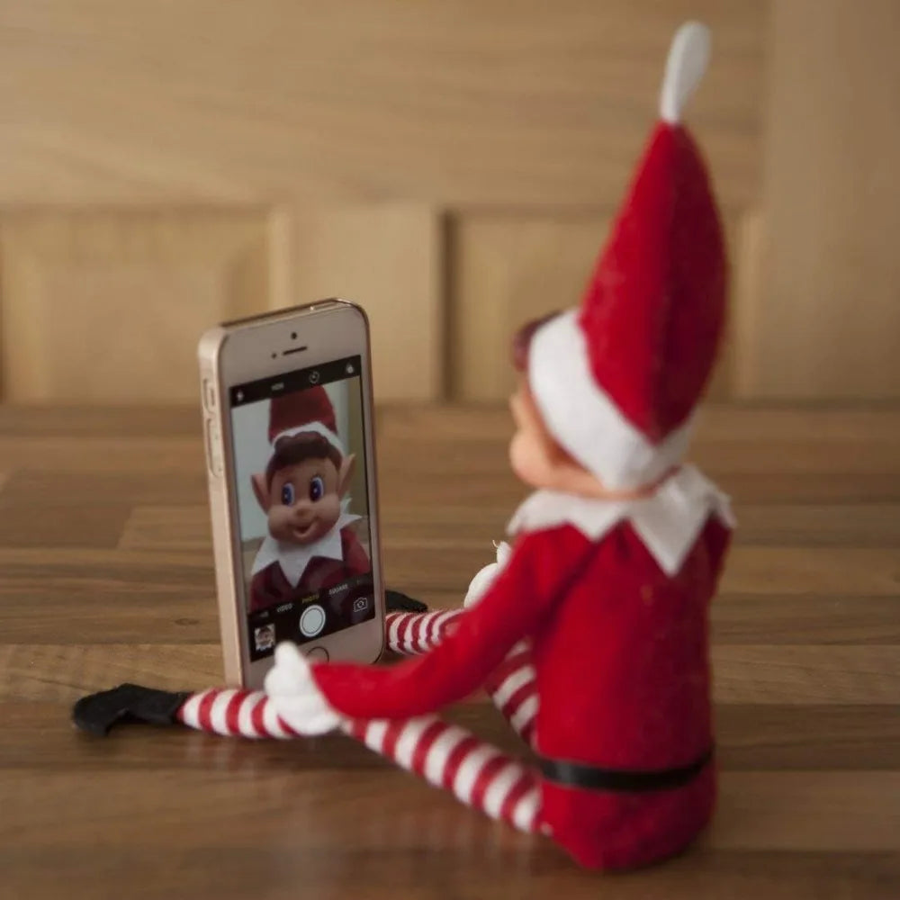Christmas Elf Doll for Kids Mini Toy Elf Dolls for Christmas Poseable Little Elf Shelf Sitters with Dangling Legs