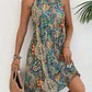 Vibrant Geometric Print Tunic Dress - Elegant Halter Neck, Sleeveless, Polyester, Machine Washable, Perfect for Summer - Womens Clothing